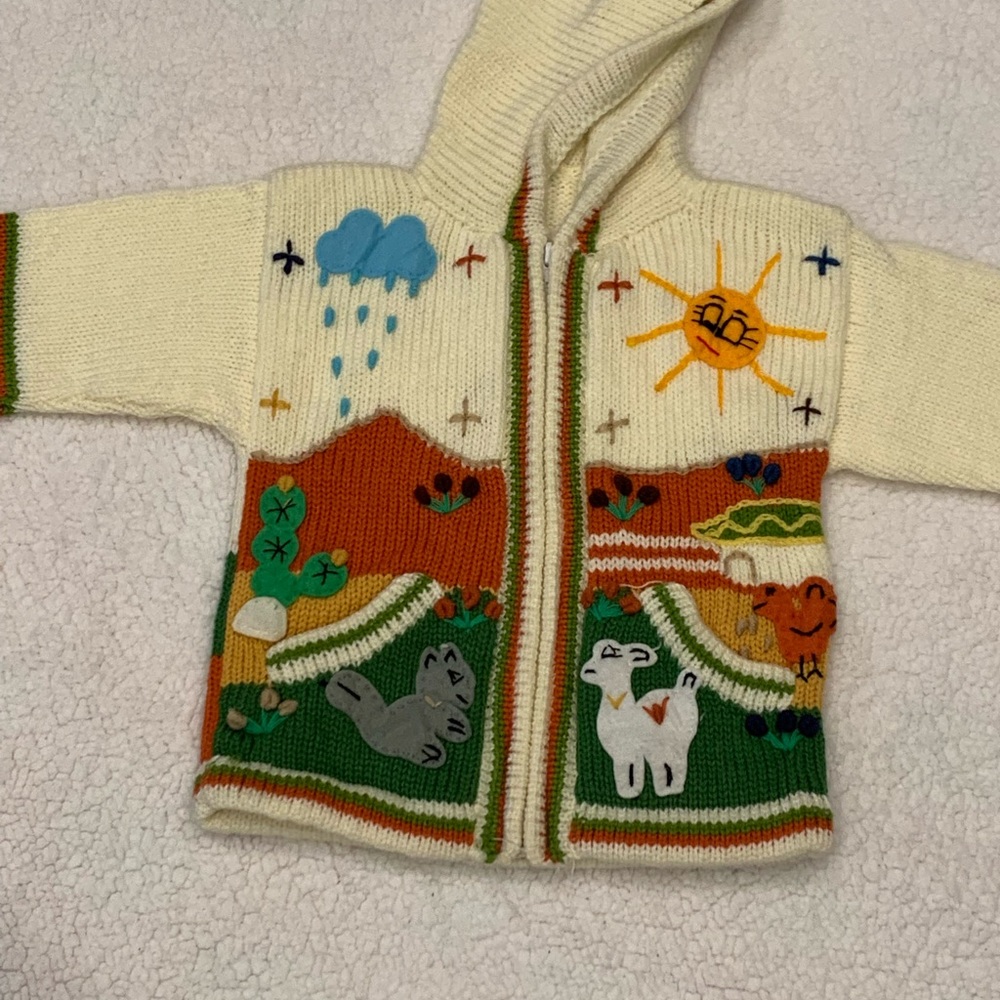 Hand made kids suéter new